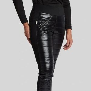 Ohsho Winter Puffer Pants with Side Stretch Panels Black OH2226 Luna Ski